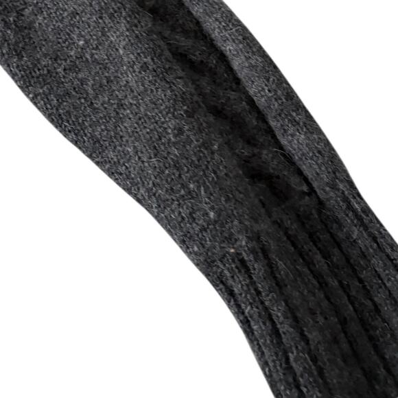 Vintage Wool Angora Cable Knit Turtleneck Sweater M Gray Cozy Outdoor Winter - Picture 6 of 7